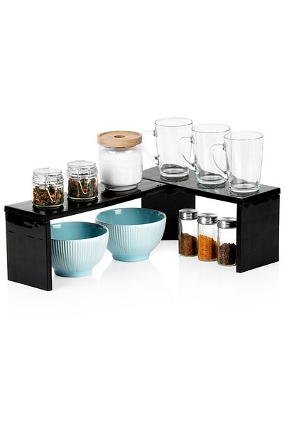 shumee Black corner kitchen shelf 47x32x15.5 cm