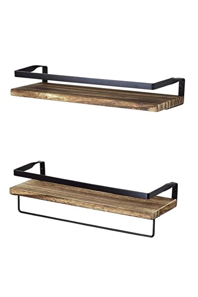 Generic MIXDE Floating Shelves, Wall Shelf with Towel Bar for Bathroom/Kitche...