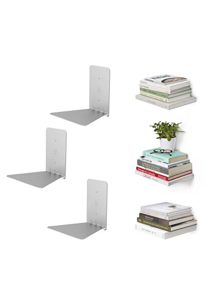 Generic Umbra 330639-560 Conceal Floating Bookshelf, Set Of 3, Small, Silver