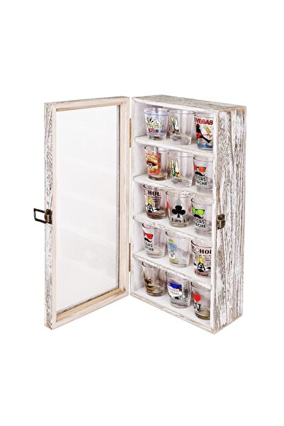 Generic Ikee Design Wall Mounted Wooden Collectible Display Case 5 Shelf Disp...