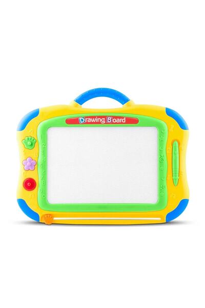 Ricokids Tabla magnetica educativa, pentru desen si scris, cu creion, 3 timbr...