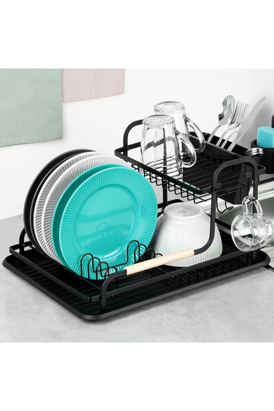 shumee Black 2-tier dish drainer 48.5x32x23.5 cm