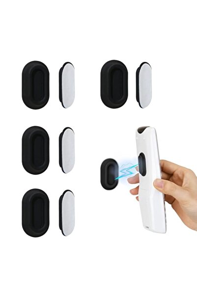 Generic XYOFUN 4 Pack Magnetic Remote Control Holder, Wall Mount, Black, Mini...