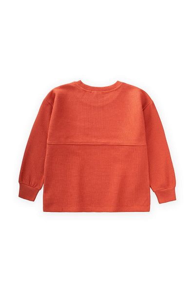 Cigit Oversize Waffle Seasonal T-Shirt 2-14 Years Tile
