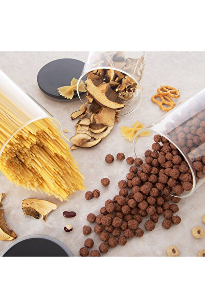 shumee Glass container for bulk products with lid and seal 1.2 l