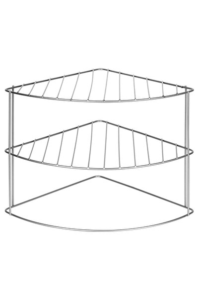 shumee Grey metal kitchen corner shelf 23x23x21.5 cm