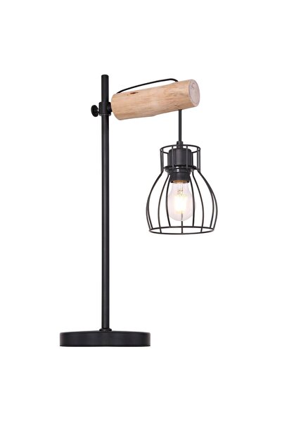 GLOBO Veioza ,realizat din metal si lemn, cu intrerupator, 1 sursa cu soclu E27, 330 x 180 x 550 mm, na...