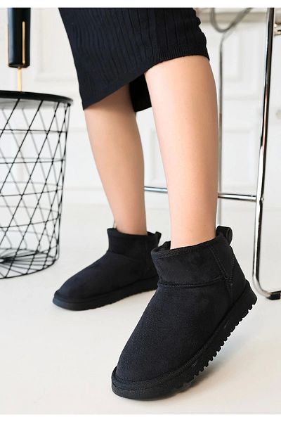 ufukmoda Elsa Black Suede Boots