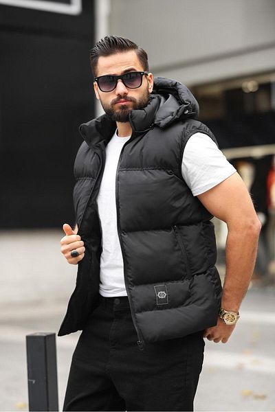Last fashion New Season Men's Removable Hooded Puffer Vest