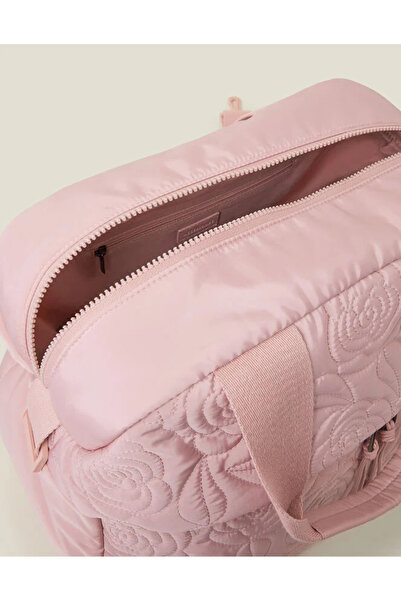 Accessorize Gül Nakışlı Seyahat Çantası Pembe