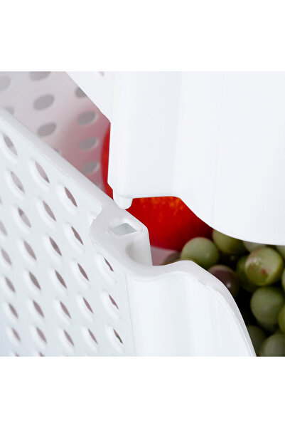 shumee Recipient pentru fructe și legume, alb, 29x21x16 cm