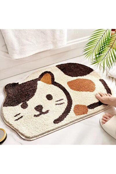 Generic BIGTHREE Cat Pattern Shower Tub Mat, Ultra Soft Non-Slip Shower Rug w...