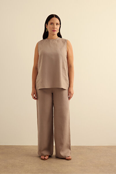 Aker Elastic Waist Linen Trousers