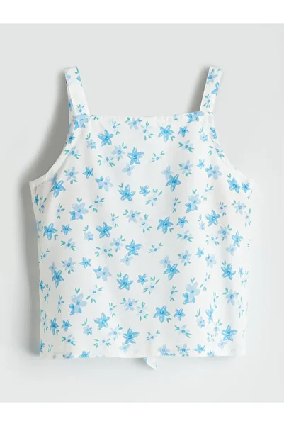 LC Waikiki Square Collar Floral Girl's Shirt