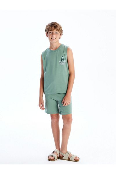 LC Waikiki Crew Neck Boys Tank Top and Shorts