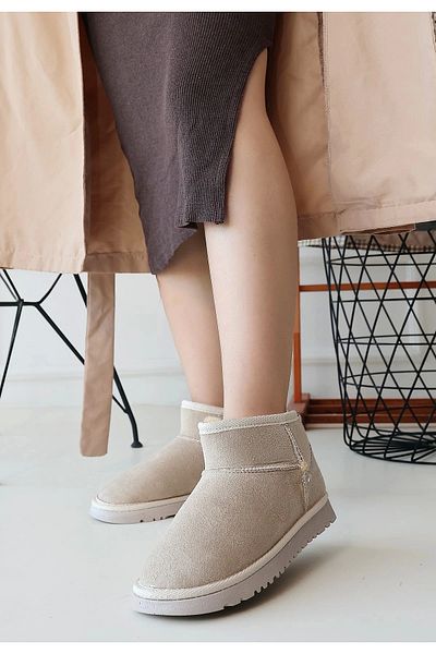 ufukmoda Elsa Beige Suede Boots