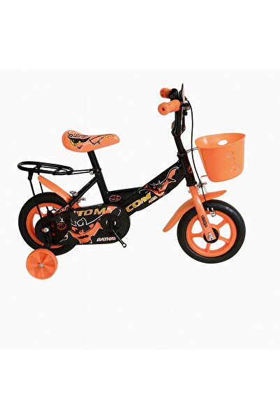 rexa Batman & Tom Theme 12-Inch Boys Bicycle with Training Wheels and Front Basket