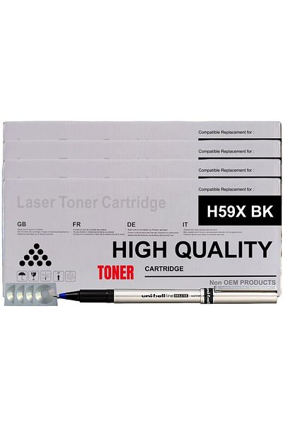 Non-OEM Set Cartus Toner Compatibil HP59X, 4xCF259X Negru, 40000pag cu chip, Roller DeLuxe si 4 CD-R Maxel