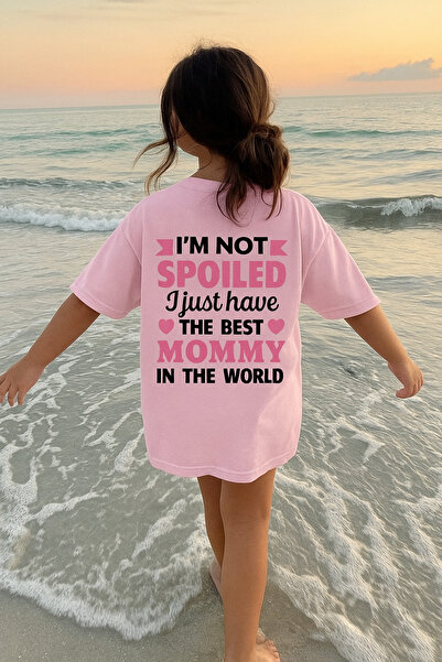 SVART WEAR تي شيرت بناتي مطبوع عليه Best Mommy Mom مصنوع من القطن بنسبة 100%