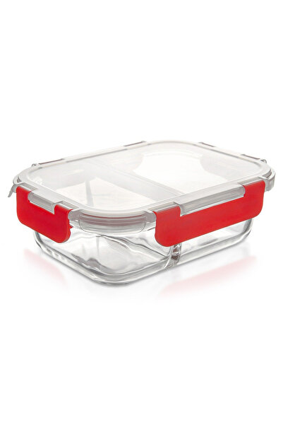 shumee Recipient alimentar din sticlă cu capac și sigiliu, divizat, 550 ml