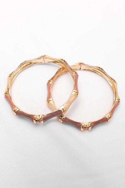 SHERIN Gold Detailed Enamel Bracelet (Single)