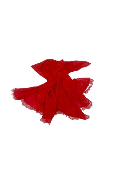 SYAZE Red Color Chiffon Prayer Cover – Handmade