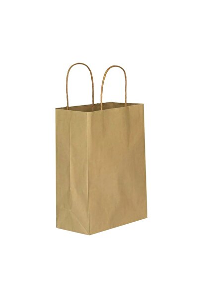 Ambalaj Evi Burgu Saplı 18 Cm X 8 Cm X 23 Cm 5 Adet Poşet Burgu Saplı Karton ...