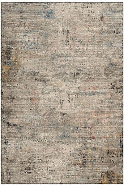 Genel Markalar Porto 81 Bej Pastel Soyut Çok Renkli Modern Halı İnce Kilim Ha...