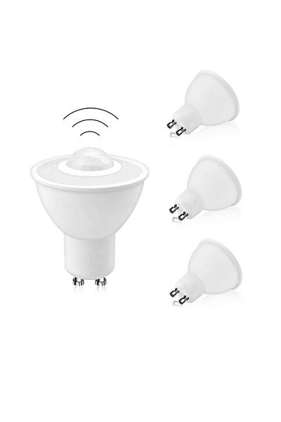Generic Lezonic Motion Sensor Light Bulbs GU10 PIR Security Detection Spotlight 5W Cool White 6000K 580Lm A