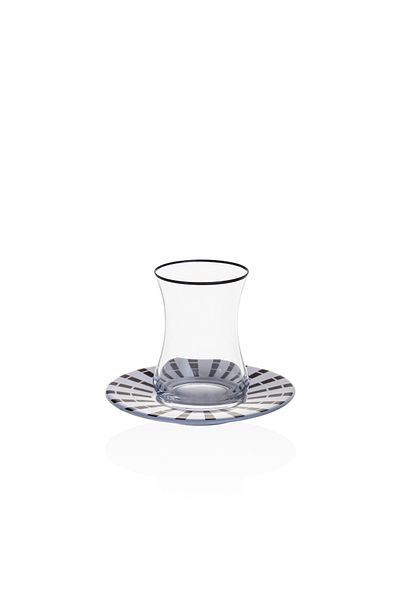 Decorium Bold 4 Piece Glass Tea Set for 2 People 9-01110643