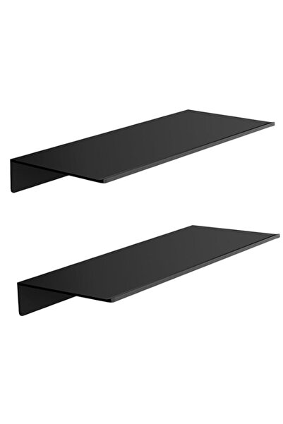 Generic HNVNER Metal Floating Shelves set of 2, Length 29.6CM, Black Wall She...