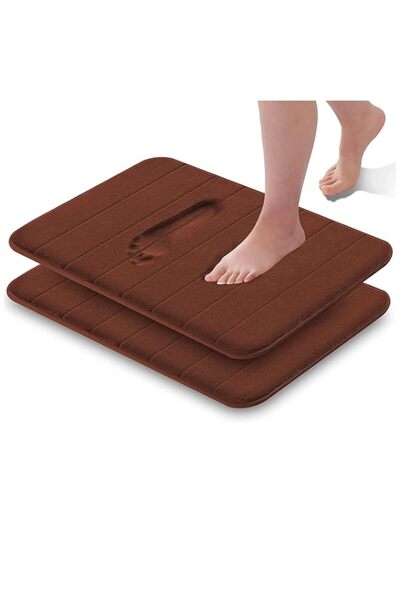 Generic سجادة حمام من إسفنج الذاكرة الكبريتي، سجادة من الألياف الدقيقة فائقة ...