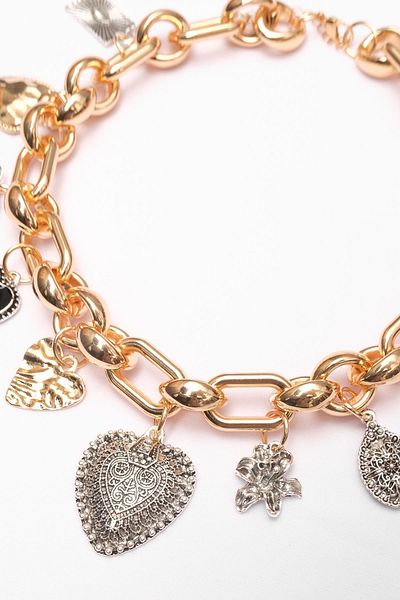 SHERIN Heart Charm Necklace