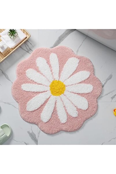 Generic سجادة حمام زهرية من تزوييق، مقاس 66×66 سم، فائقة الامتصاص، غير قابلة ...