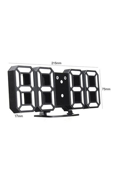 Generic 3D LED Digital Alarm Clock, Modern Design LED Wall Clock/Desk Clock