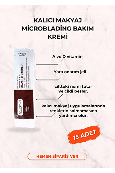 HD Kalıcı Makyaj Microblading Sonrası Bakım Kremi (15 Adet)