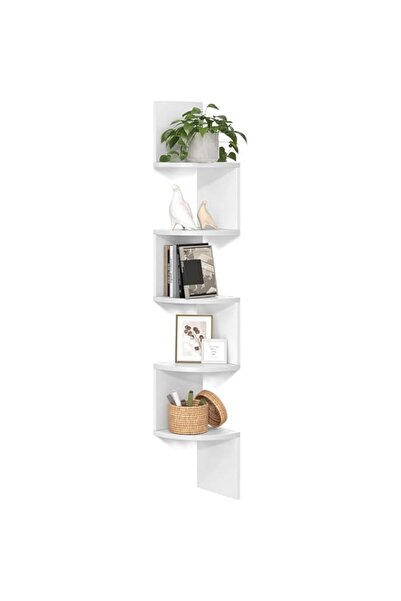 Generic 5-Tier Floating Corner Shelves,Corner Shelf,Rustic Wood Home Decor Di...