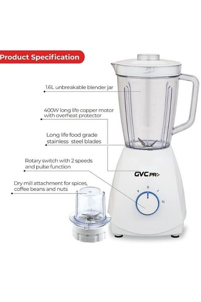 GVC PRO GVC Pro Blender with 2 in 1 Grinder - GVCBL-470