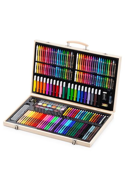 shumee Art painting set in a wooden case, 180 pieces.