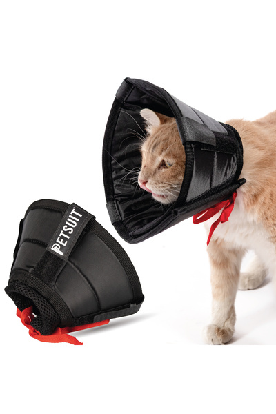 Petsuit Elizabeth Yakalık Kedi – Siyah, Rahat ve Ayarlanabilir Koruma Boyunlu...