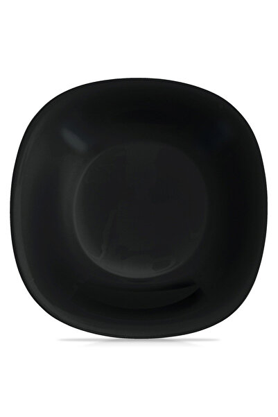shumee Deep glass dinner plate, black, LUNA, 21.5 cm, 650 ml