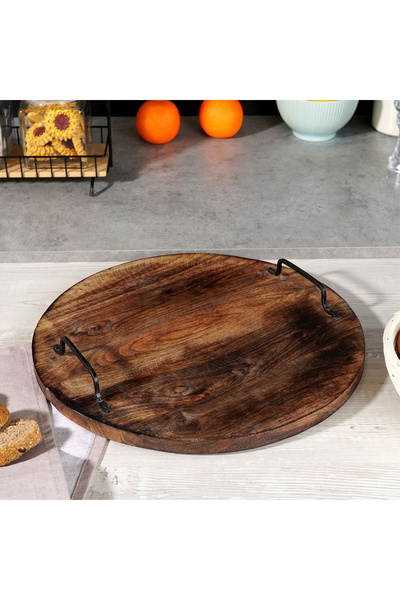 shumee Wooden serving tray with handles 39 cm