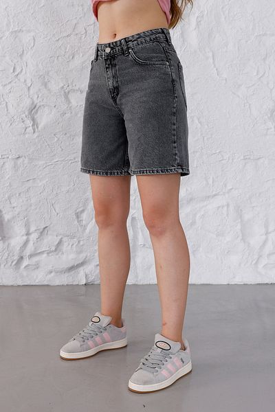 alanora Women's High Waist Straight Fit Shorts Jeans