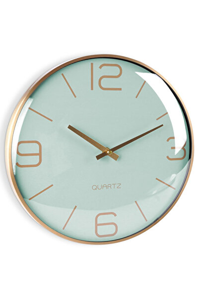 shumee Ceas de perete auriu-mentă 30 cm