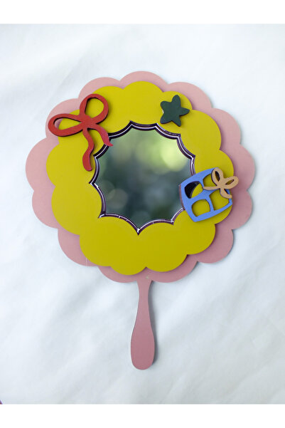 M.ART DEKORASYON Children's Hand Mirror Cloud Model Hand Made Suitable for Pr...