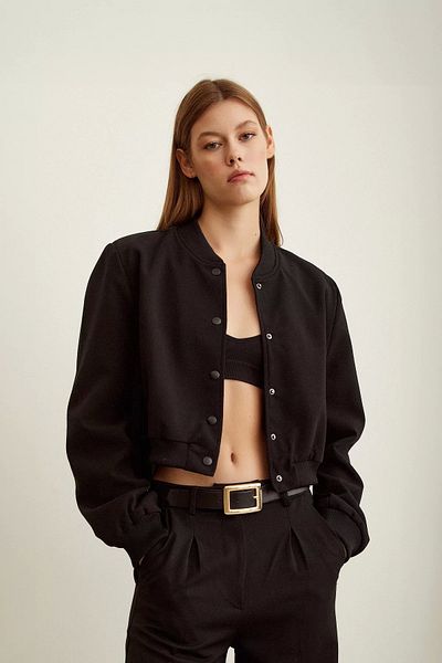 Bak Moda Basic Women's Black Jacket