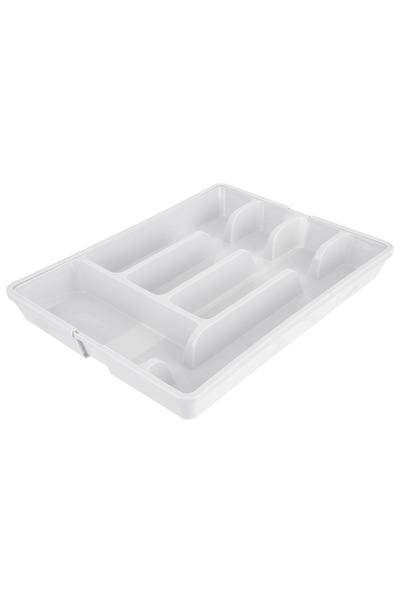shumee Pull-out cutlery drawer, white, 36.5 x 27.5-44 cm