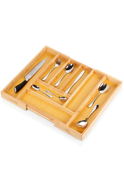 shumee Extendable bamboo cutlery holder (35.5-54.5 x 45.5 cm)