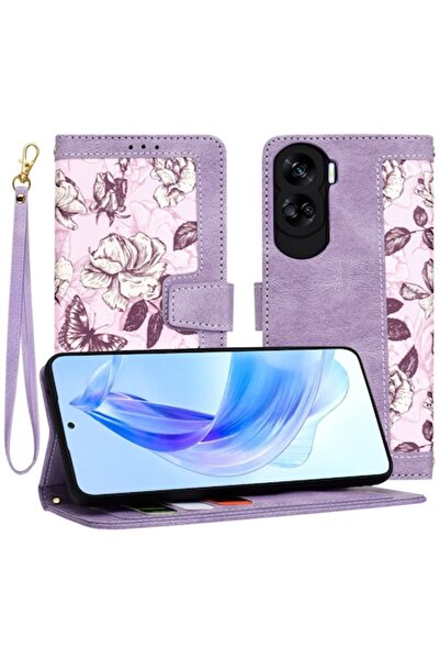 Gear Husă de protecție pentru Honor 90 Lite, A42, piele, violet misterios