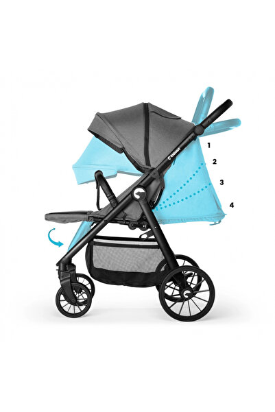 Kidnort Sports stroller 0-48 months up to 22 kg with compact folding Sjolejon Sea Lion Grey